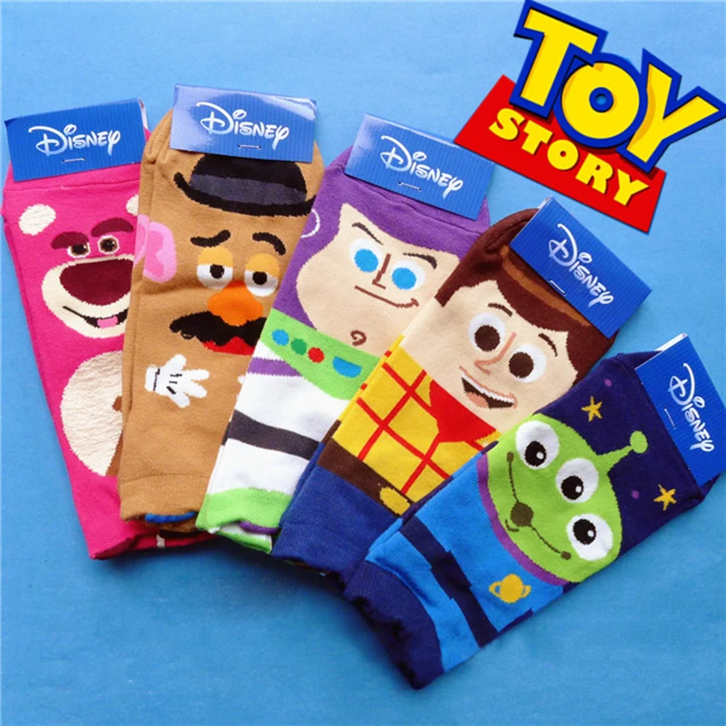 Женские носки Disney с принтом История игрушек милые из хлопка героями мультфильмов