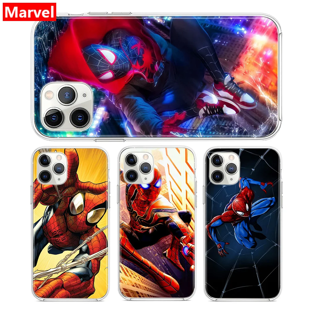 Мягкий чехол для телефона с супергероями Marvel Мстители Человек-паук Apple iPhone 12 Mini 11