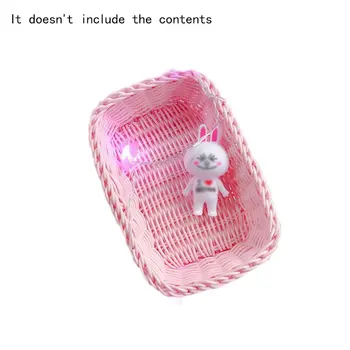 

Woven Storage Basket Desktop Debris Basket Girly Heart Photo Props Macaron Storage Basket Desktop Basket