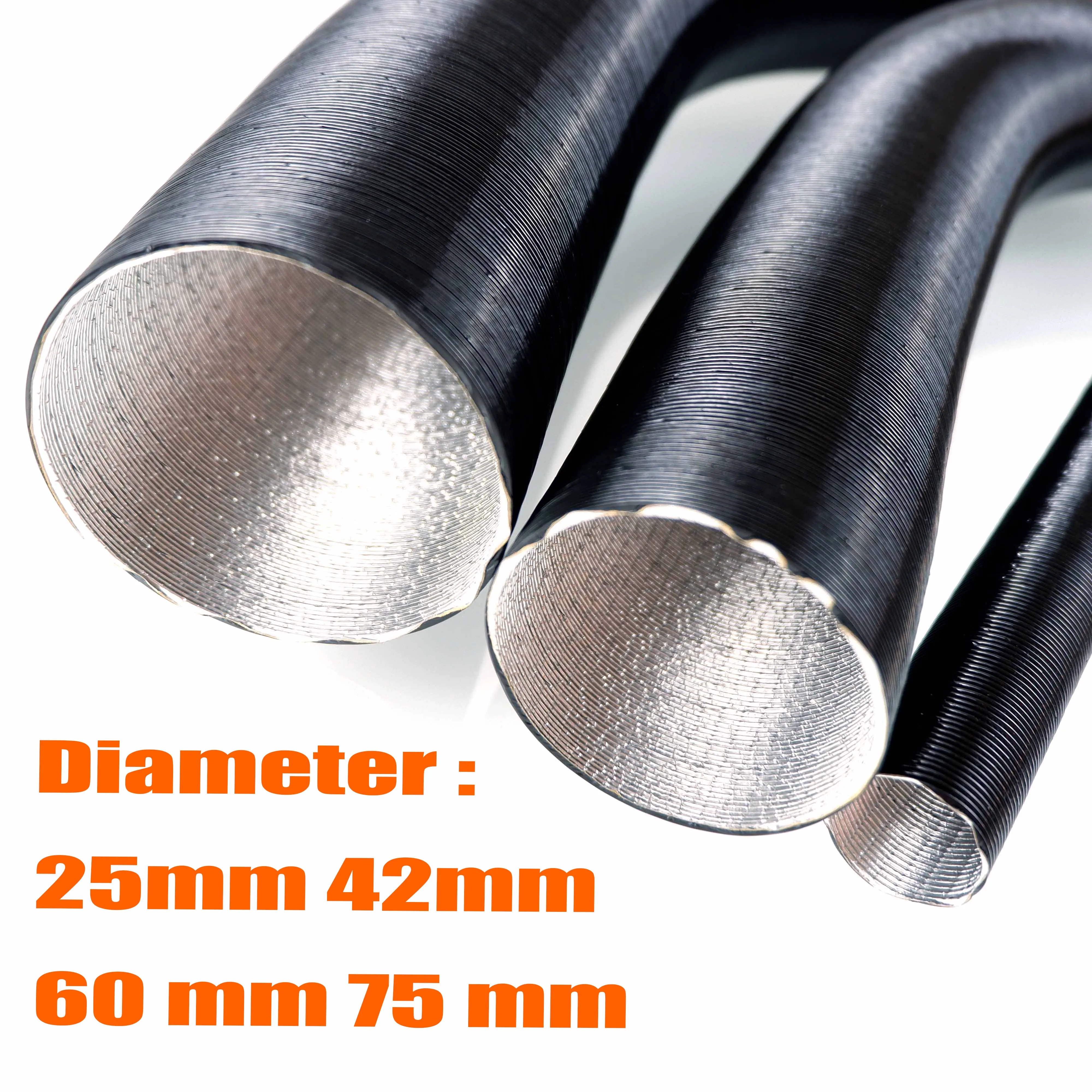 25mm 42mm 60mm 75mm Diameter 100-500cm Length Air Diesel Parking Heater  Duct Pipe Tube Hose For Webasto Eberspacher Car Camper - AliExpress