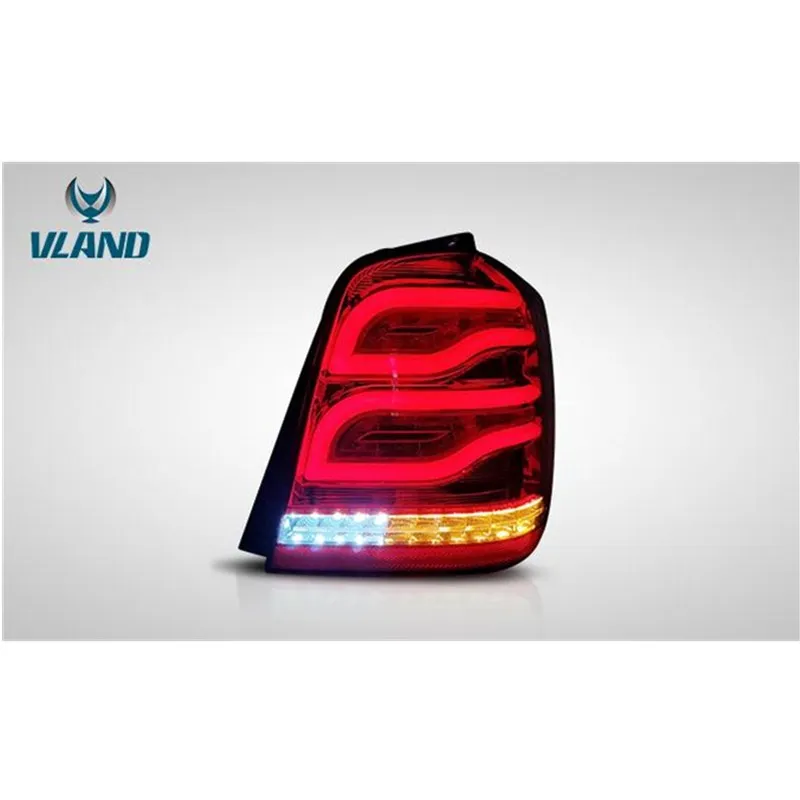 VLAND завод для сборки автомобиля для HIGHLANDER 2001 2003 2005 2007 светодиодный задний фонарь с поворотным сигналом+ задний светильник+ DRL+ тормозной светильник