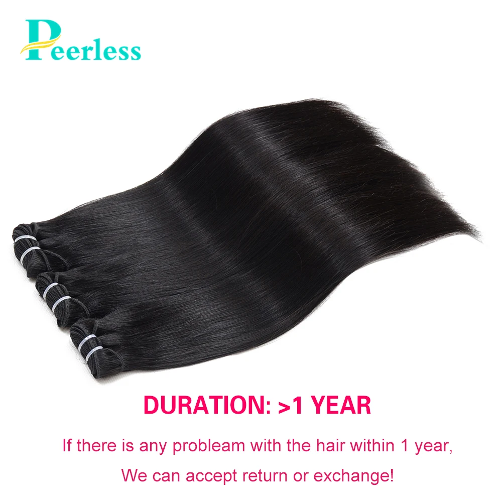 PEERLESS Virgin Hair бразильские прямые 4 пряди 10-28 дюймов натуральный цвет средний коэффициент необработанные человеческие волосы для наращивания