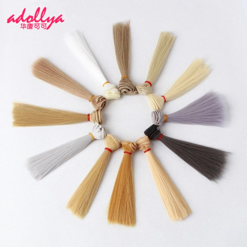 Doll Wigs Adollya BJD 15*100cm Hair For Dolls Straight Wig High-Temperature Accessories