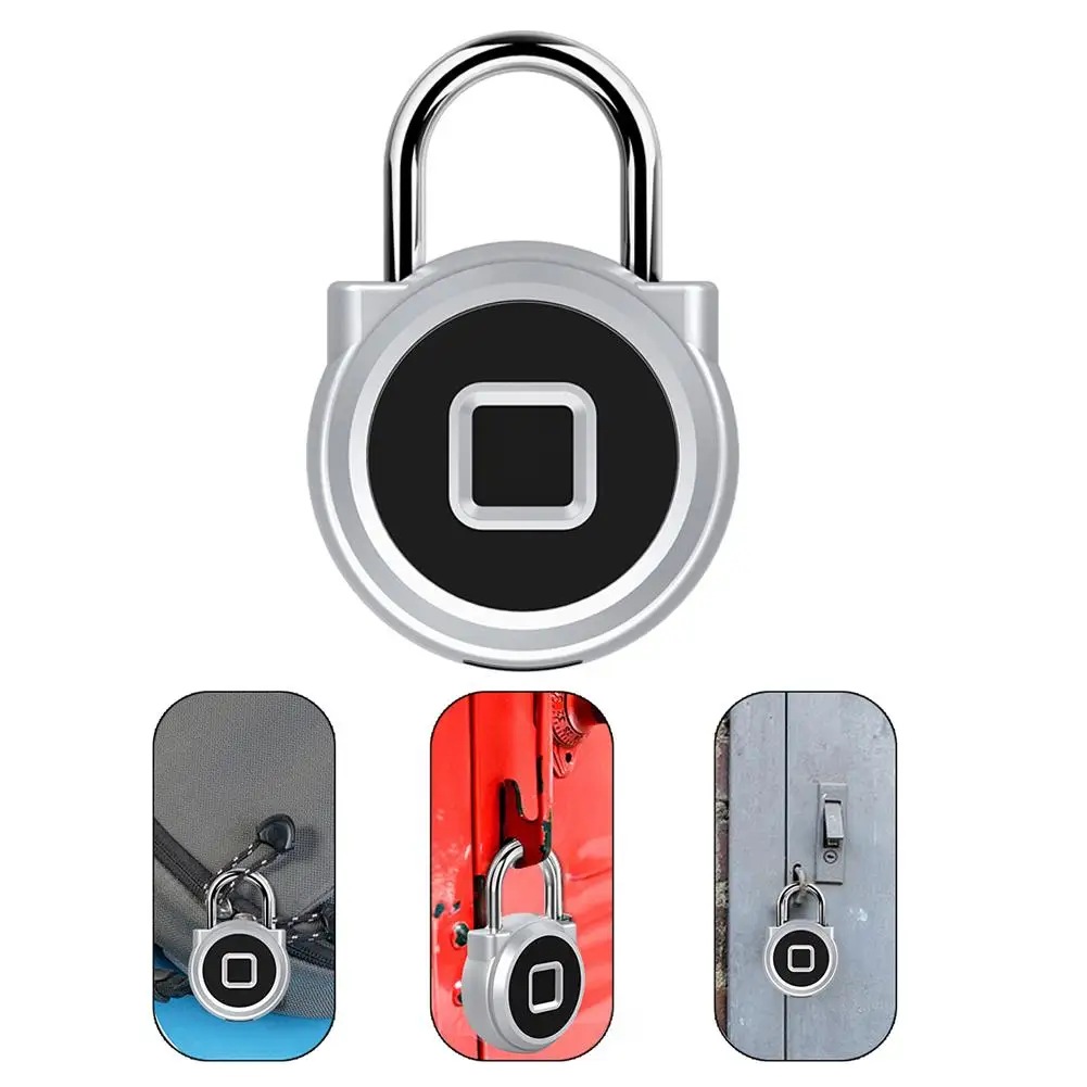 

USB Rechargeable Smart Keyless Electronic Fingerprint Lock Home Anti-theft Safety Security Padlock Door Luggage Case Lock