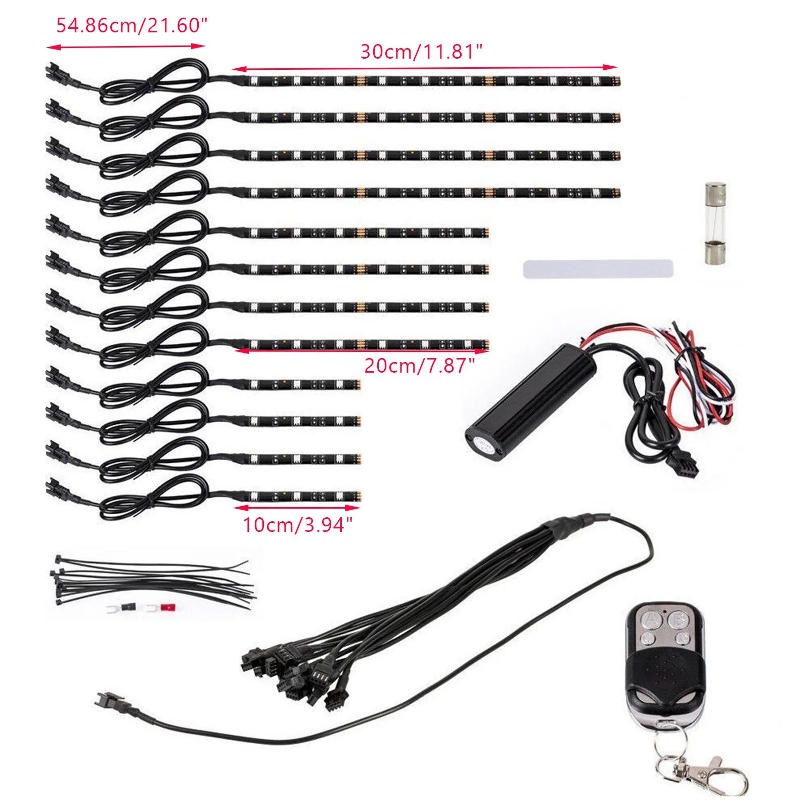 Artudatech 12x декоративный светильник для мотоцикла s для ATV RGB светодиодный неоновый светильник