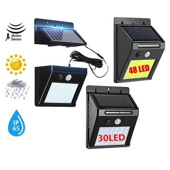 

48/30 LED Outdoor Solar Light Waterproof PIR Motion Sensor Emergency Security Light Solar Powered Wall Lamp For Yard Garden Stre