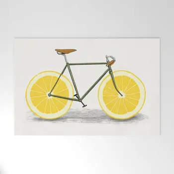 

Bath/Kitchen Mat Lemon Bike Doormat Non-Slip Indoor and Outdoor Door Mat Rug Home Decor Entrance Floor Mats