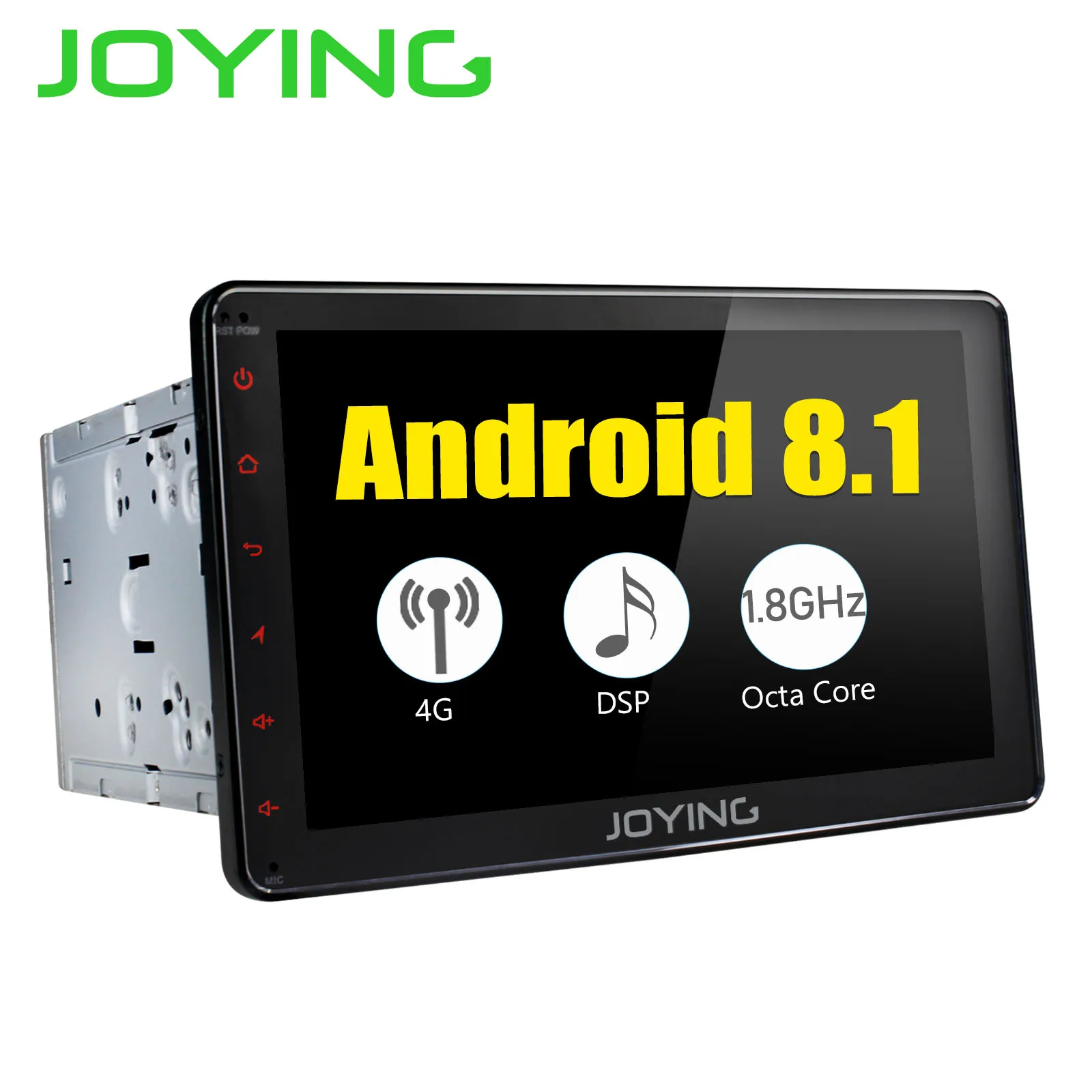 Perfect JOYING 2 din car radio Android 8.1 Octa Core 8 inch 1024*600 Support 4G fast boot DSP SWC GPS Navigation universal car radio HD 2