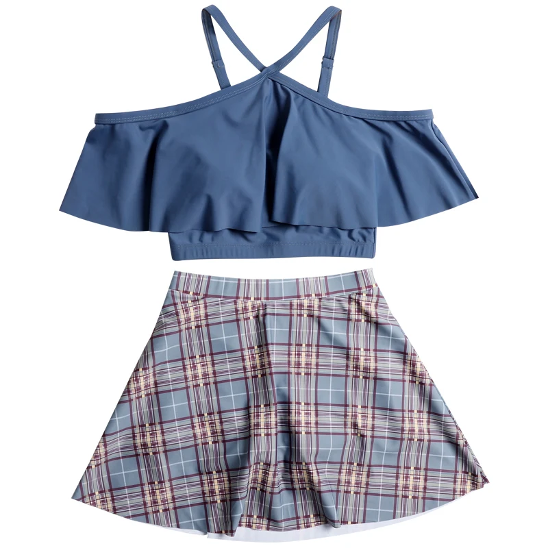

2019 New Cute Girls Two Piece Bikini Tankinis Set Swimwear Bathing Suit Summer Sexy Swimming Beachwear Biquinis Women Swimsuit