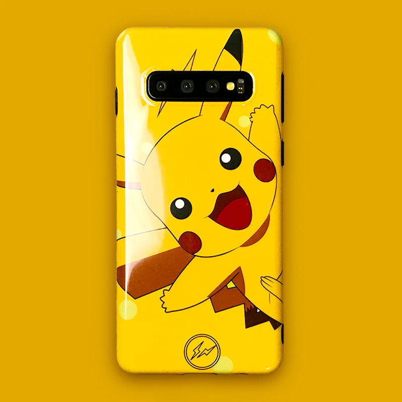 

Japan Cartoon Cute Pikachu Pokemons Case For Samsung Galaxy S10 S10e S10 Plus Silicone Cover Matte Soft TUP Glossy Phone Cases