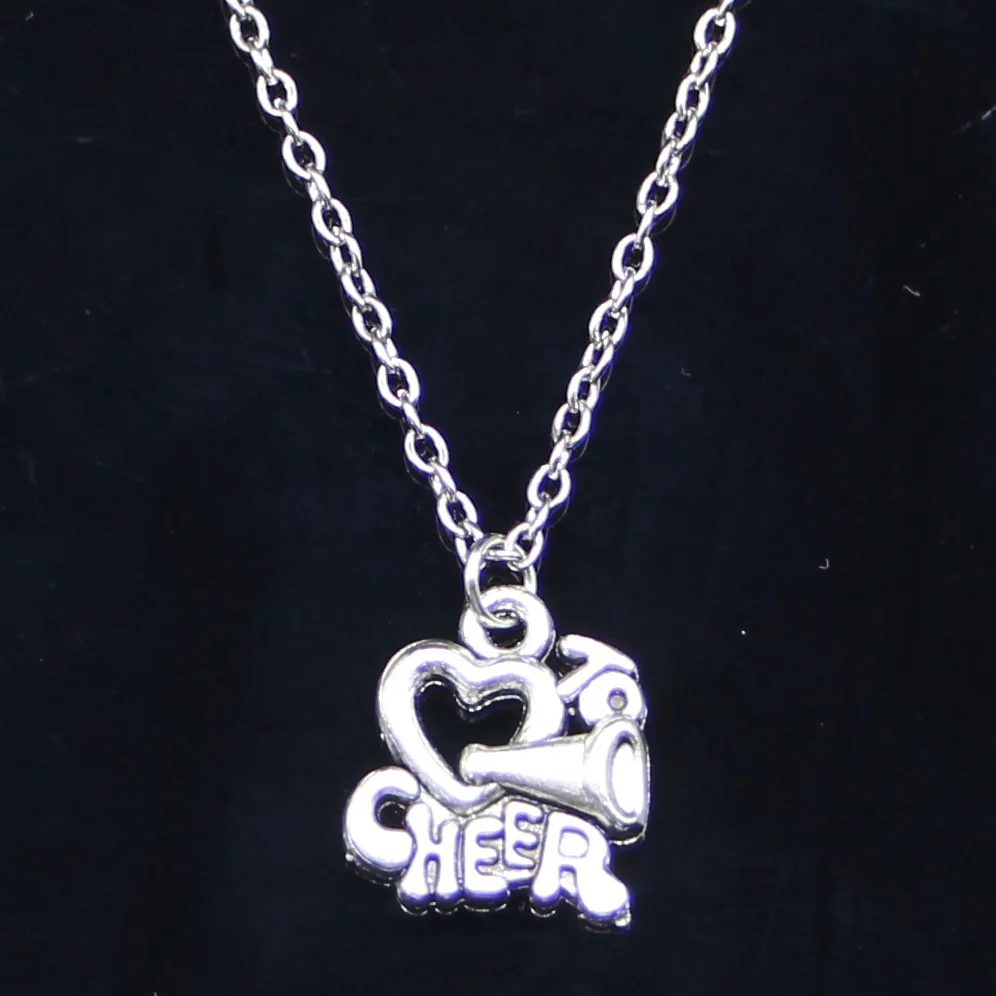 20pcs New Fashion Necklace 17x16mm cheer love cheerleading Pendants Short Long Women Men Colar Gift Jewelry Choker | Украшения и