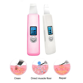 

Pink Ultrasonic Facial Skin Cleansing Exfoliating Pore Removal Skin Care Blackhead Acne Peeling Scrubber Spatula Face Massager