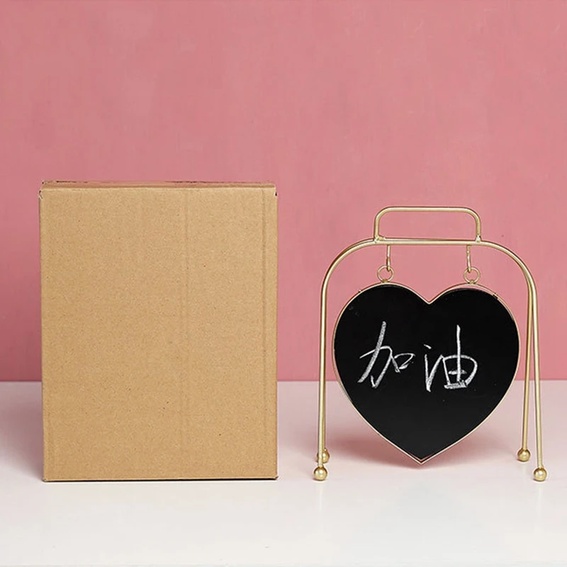 Creative Wrought Iron Love Double-Sided Blackboard Message Board Ornament Decoration Home Decoratio