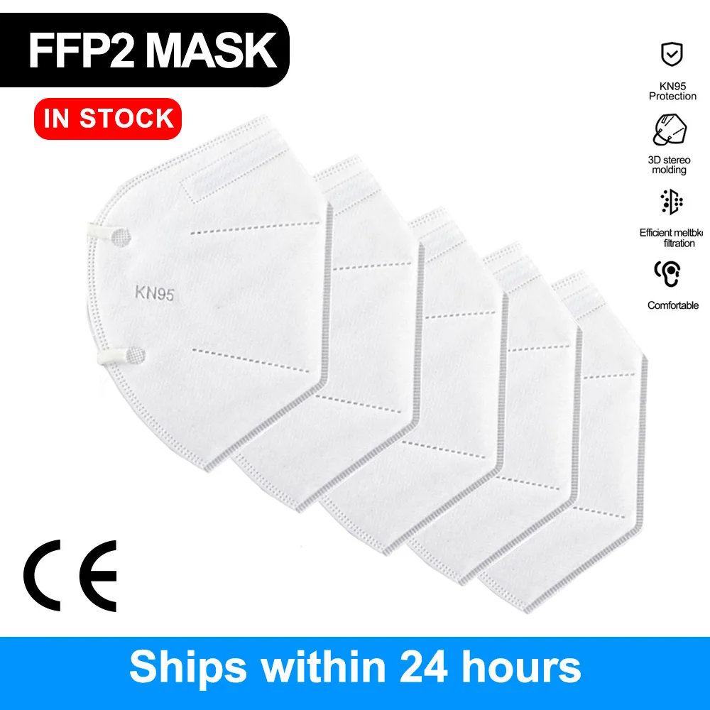 20/50/100 Piece Maschera Facciale Kn95 Maschere Facciali Maschera Filtro Ffp2 Maske De Filtro Antipolvo Mascarillas Mascarillas Mascherine Tapabocas