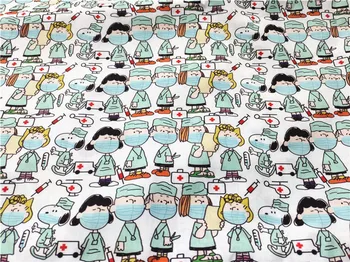 

50*140cm Printed Polyester Cotton Fabric Summer Clothing Bed Sheets Sewing Quilting Fabrics For Patchwork Needlework DIY Cloth