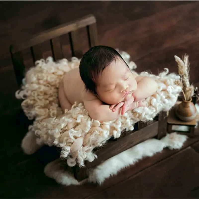Navio da Gota. Cama de Madeira Recém-nascido Fotografia Adereços Infantil Poses Fundo Destacável 8 Mamãe e Bebê