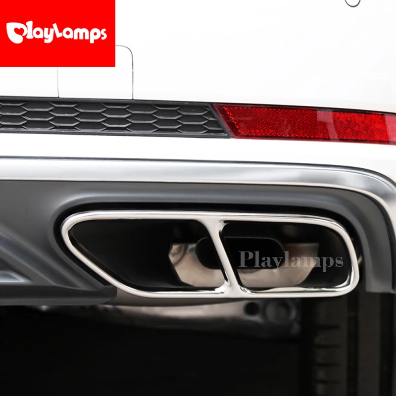 Автомобильный Стайлинг для Audi A4 B9 хвост горло выхлопная Глушитель выхлопная труба Автомобильная выхлопная труба крышка наклейка глушитель наконечник аксессуары