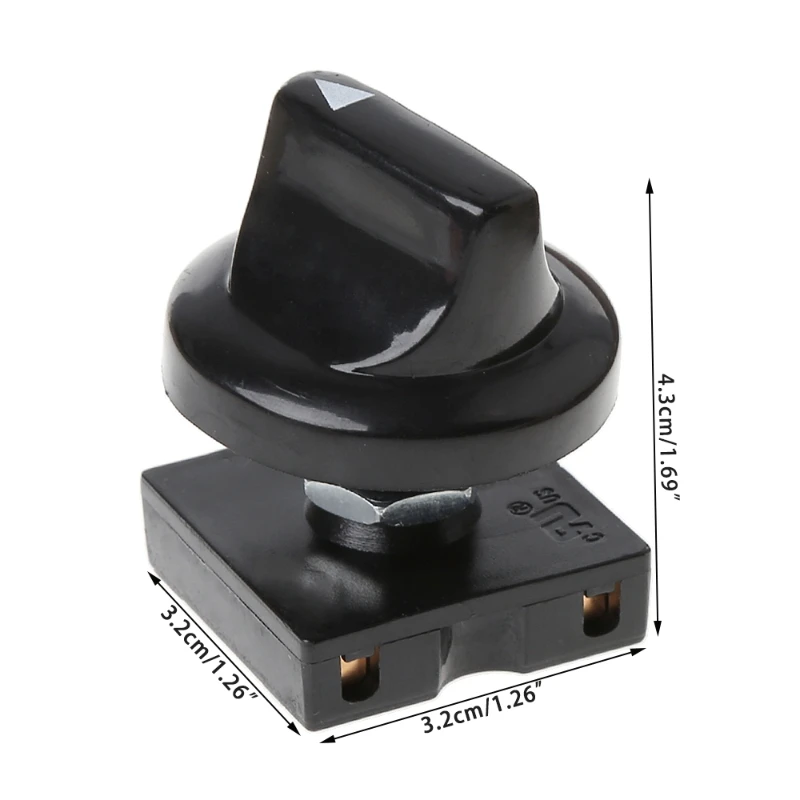 3-Speed Fan Selector Rotary Switch Governor Knob 13AMP 120V-250V Ceiling Fan Speed Controller