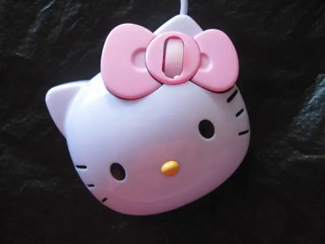 Модный японский стиль hello kitty 3D кошка голова розовый бант проводная мышь милый мультфильм мини девочка мышь для ПК ноутбук