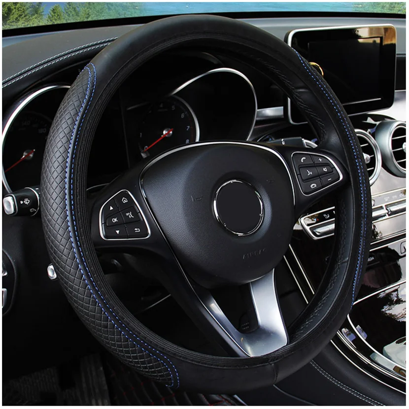 Leather Car Steering Wheel Cover For Opel Corsa D Insignia Mokka Astra