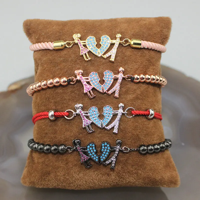 Регулируемый 5 шт./лот кубический цирконий микро проложить браслет, коннектор cz с регулируемой цепочкой браслет, ручной работы cz ювелирные изделия