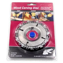 4-дюймовый угловая шлифовальная машина для изготовления ограждений из Проволочной Тарелка деревянная щелевые цепная пила Лезвие для обработки древесины цепи отрезной диск угловая шлифовальная машина Цепная пластина