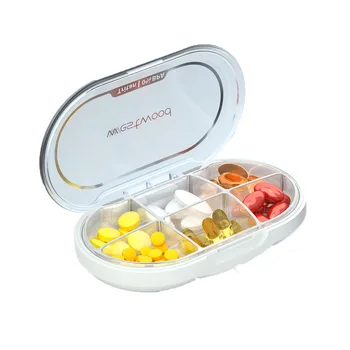 

Pill Organizer Pill Box Silicone Moisture-Proof Design Pill Case To Hold Vitamins Supplements And Medication Dispenser MJ1008