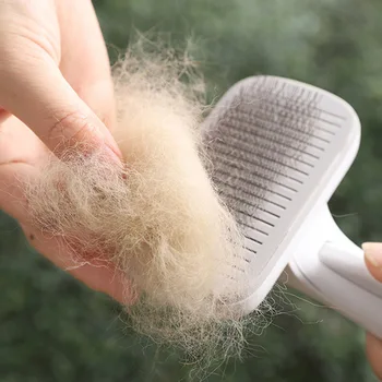

Pet Grooming Brush One Button Auto Cleaning Dog Cat Shedding Brush DNJ998