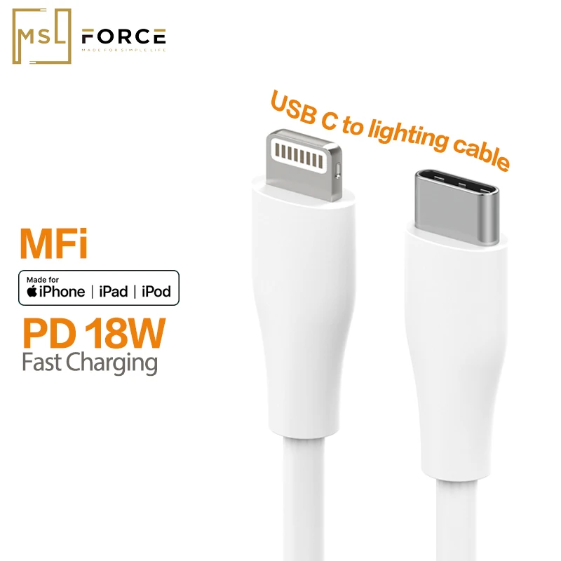 MFi сертифицированный USB C к Lightning Кабель PD18W Тип зарядный кабель для iPhone XR XS Max X Type PD 1