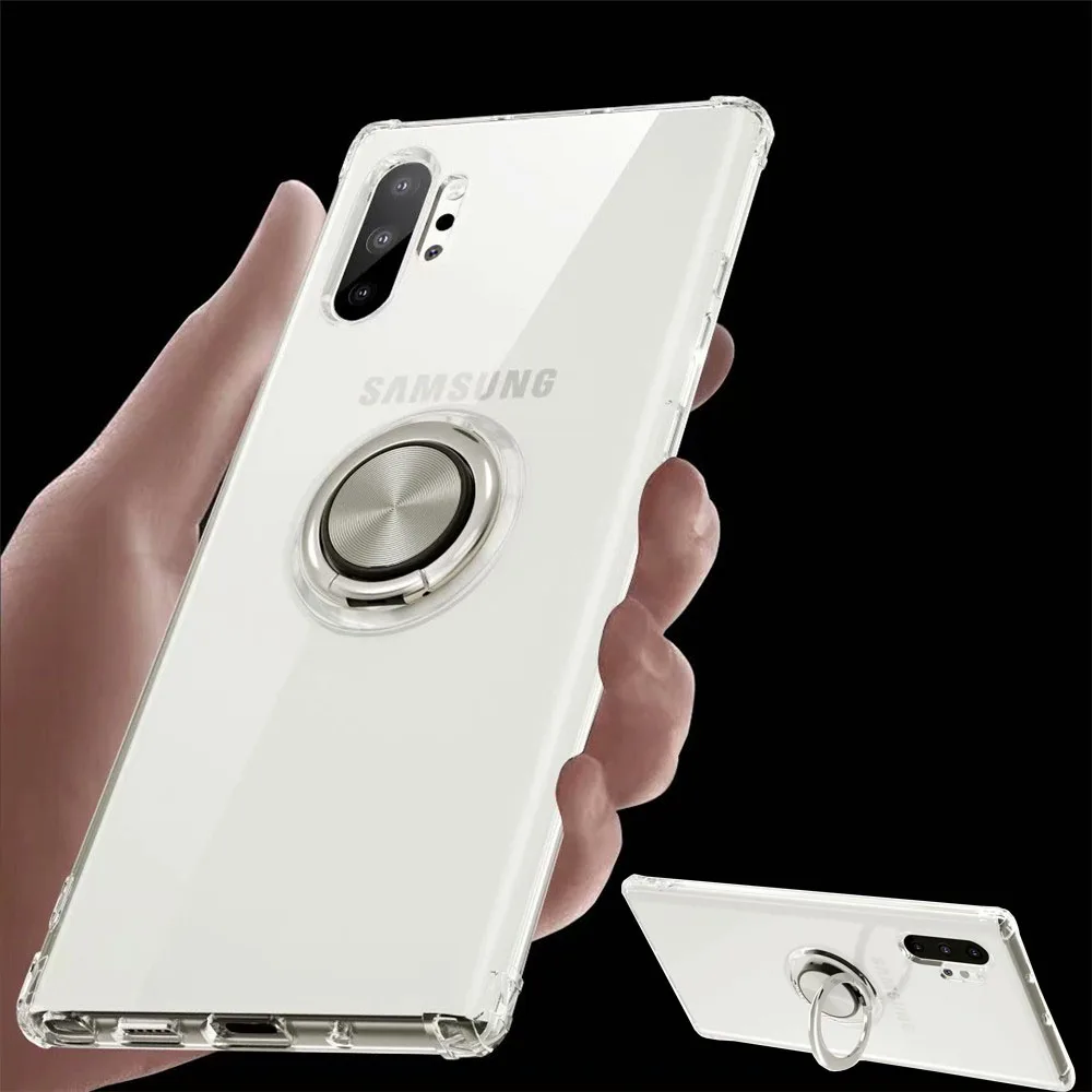 

For Samsung Note 10 Case Cover Fundas For Samsung Galaxy Note 10 Plus 5G Pro Case Fashion Soft Silicone Magnetic Ring Cover Capa