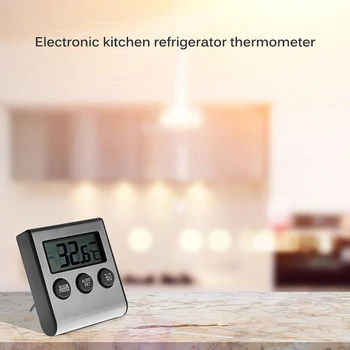 Digital Humidity Meter Thermometer Hygrometer LCD Monitor Digital Temperature Refrigerator Monitoring Display Indoor Kitchen pet thermometer hygrometer round digital lcd display temperature humidity monitor