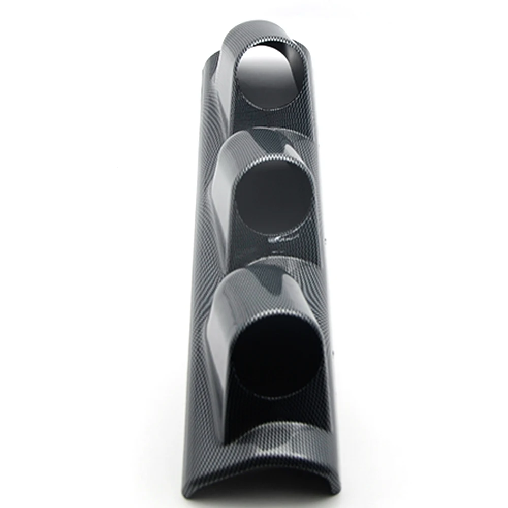 DepoTuing Carbon 2" 52mm Universal A-Pillar Triple Holes Dash Gauge Meter Pod Mount Holder for Left/Right Hand Drive car meters holder