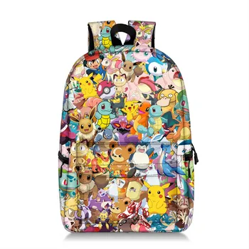 

pokemon Pikachu / mario smash bros school bags for teeenager boys girls school backpack student daypack book bag women bagpack