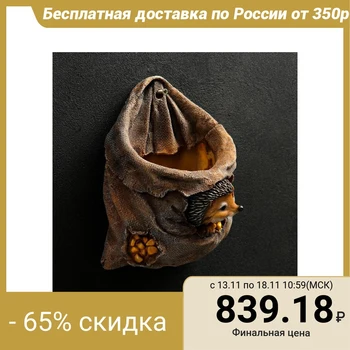 

Figured kashpo "hedgehog in a bag with corn" 10 х15х20см 5155088