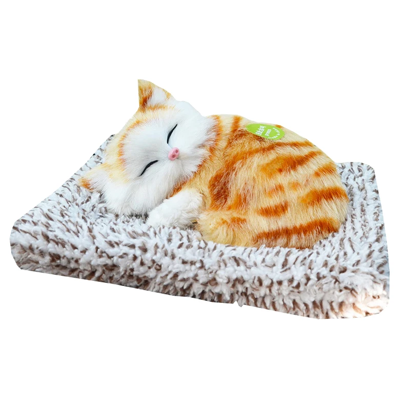 

Artificial Cat Sounds Home Decoration Vintage Home Decor Artificial Animals Plush Toys Fake Cat Car Display Furniture