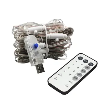 

Remote LED Curtain String Light 6x3m 600Leds Indoor Drop LED Fairy Light for Party Garden Stage Outdoor Decorative Light