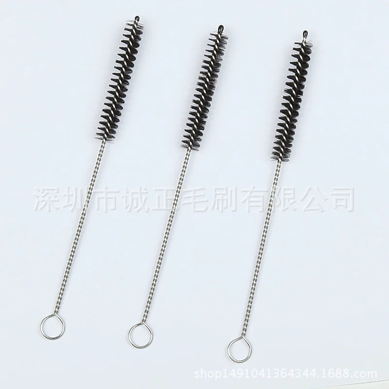 Щетка для чистки трубки Многофункциональный бар-фигурные макияжные кисточки металлическая коробочка для ювелирных изделий Прямая нейлоновая маленькая щетка для очистки