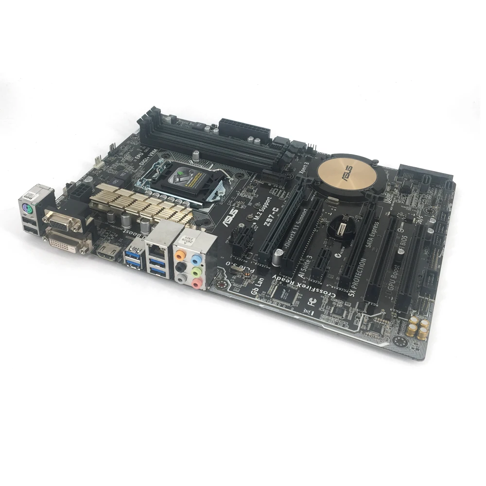 Оригинальная б/у настольная Материнская плата Intel Z97 Asus Z97-C разъем LGA 1150 Core i7/i5/i3/Pentium/Celeron DDR3 32G ATX