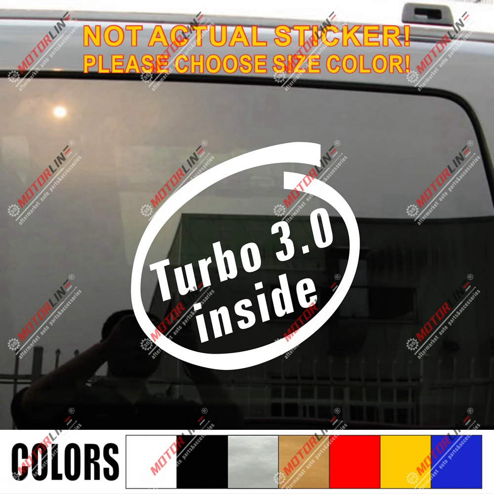 Turbo 3.0L внутренняя наклейка, автомобильная виниловая наклейка, модель bkgrd