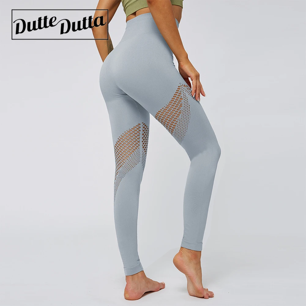 

Women's Seamless Peach Hips Bodybuilding Hollow Yoga Pants High Waist Beautiful Hip Sports Tights Hip Fitness Pants