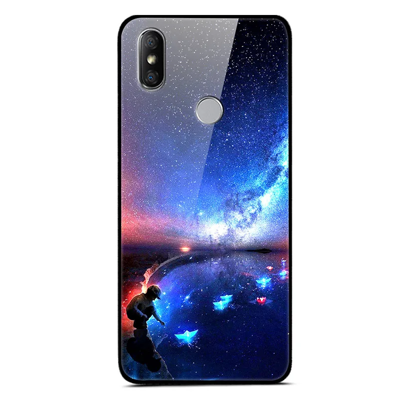 45 Чехол для Xiaomi Redmi S2 из закаленного стекла с изображением планеты космос, стеклянный чехол для задней панели Xiaomi Xiomi Redmi S2, чехол для Redmi S 2 - Цвет: 45