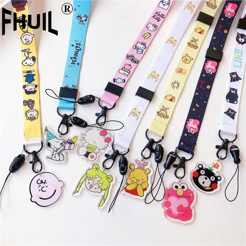 

Cartoon Mobile Phone Portable Short Lanyards Cute Wrist Strap Phone Hand Rope Lanyard for keys ID Pass Card Name Badge Holder