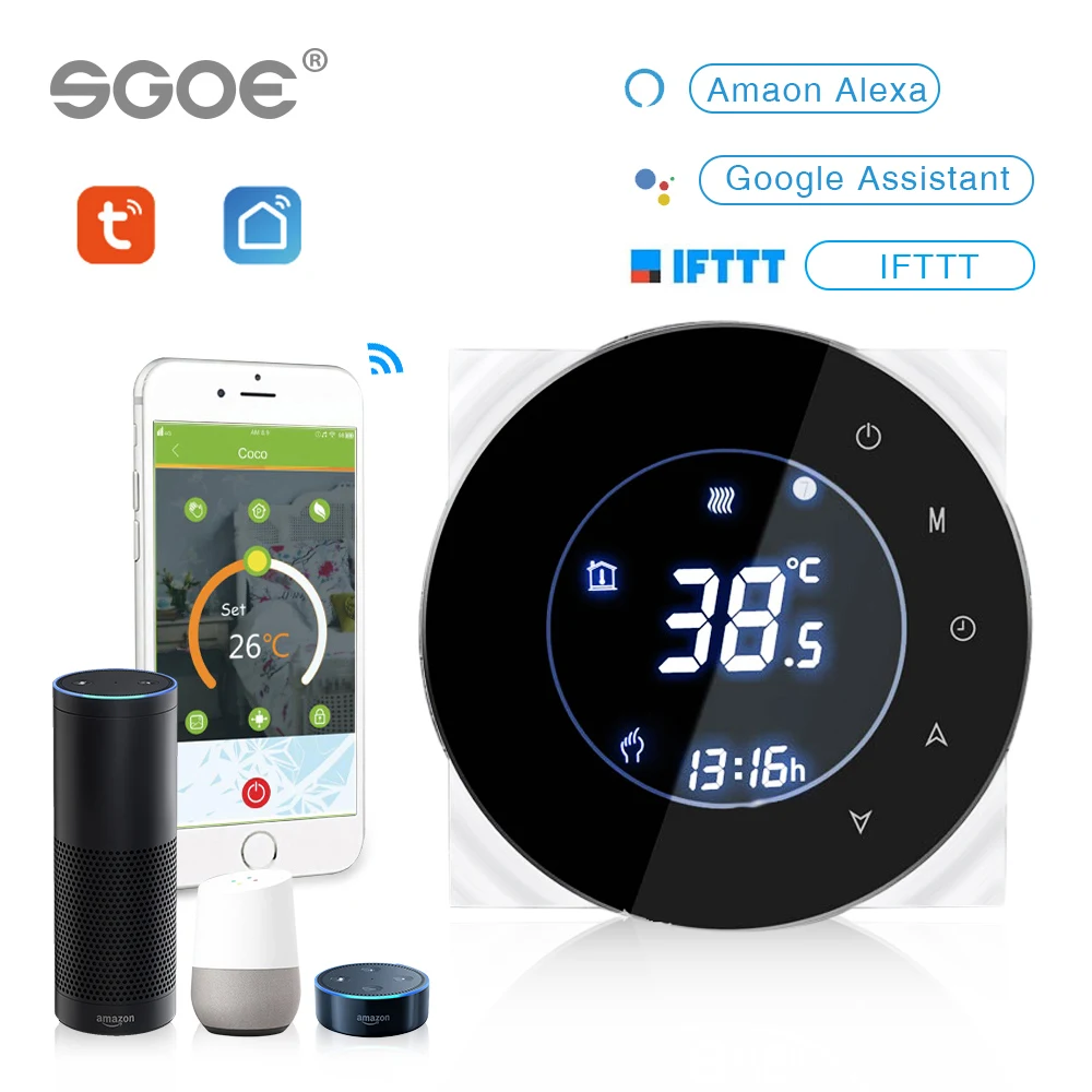 Tuya WiFi умный термостат регулятор температуры для воды Электрический пол