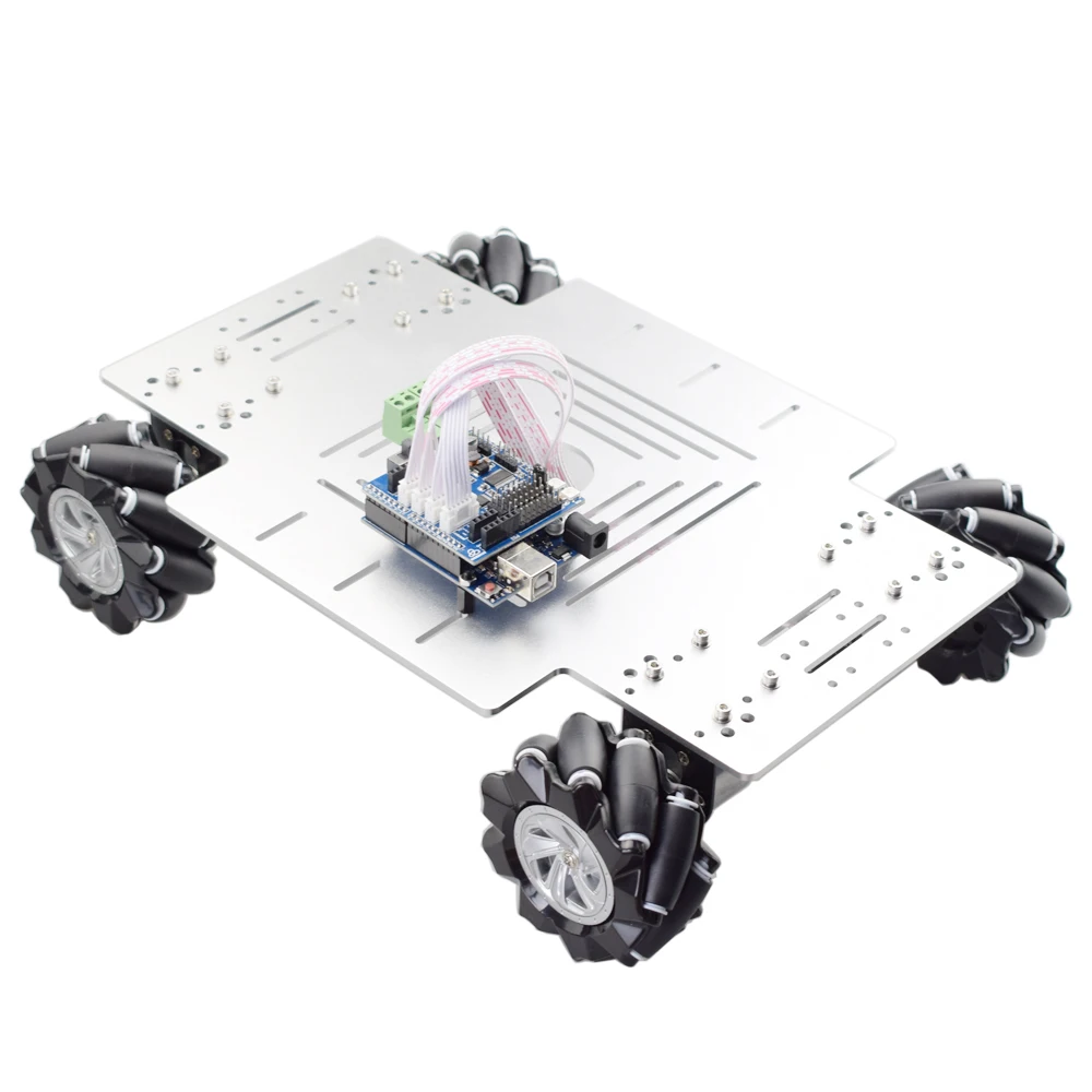 PS2 HC 06 RC Arduino большой Mecanum колеса робот шасси автомобиля комплект с блоком питания