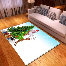 Нордический фланелевый нескользящий коврик с рождественским дизайном детская комната Санта Клаус дерево ковры спальня гостиная Рождественский ковер для украшения дома