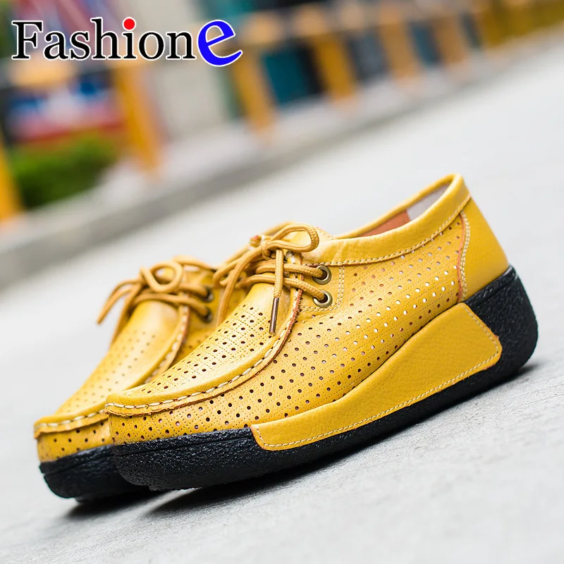 leather cave shoes, thick sole shoes, all match white shoes, rocking