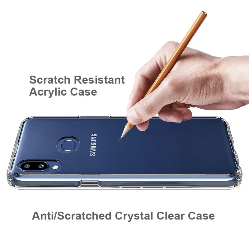 Для samsung Galaxy A10s чехол 6,2 ''Кристальный Гибридный Бампер прозрачная твердая акриловая задняя крышка для samsung Galaxy A20s 6,5'' чехол для телефона