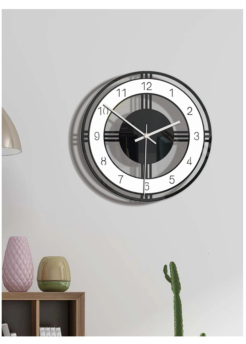 Винтажные 3D настенные часы современный дизайн акриловый маятник Креативные Часы для гостиной украшения дома подвесные большие настенные часы