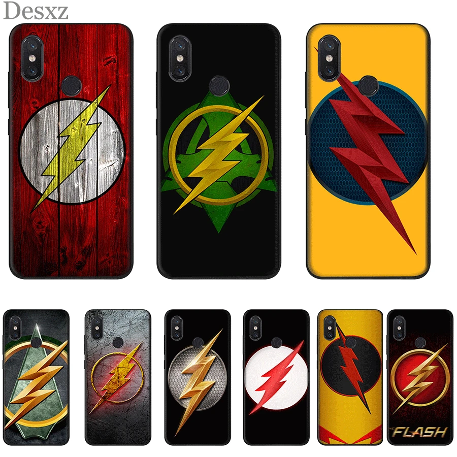Silicone Tpu Phone Case for Xiaomi Mi MAX 3 2S CC9E 9T Pro A3 A2 Lite F1 CoverSuper Hero The Flash DC Comics Logo Cute | Мобильные