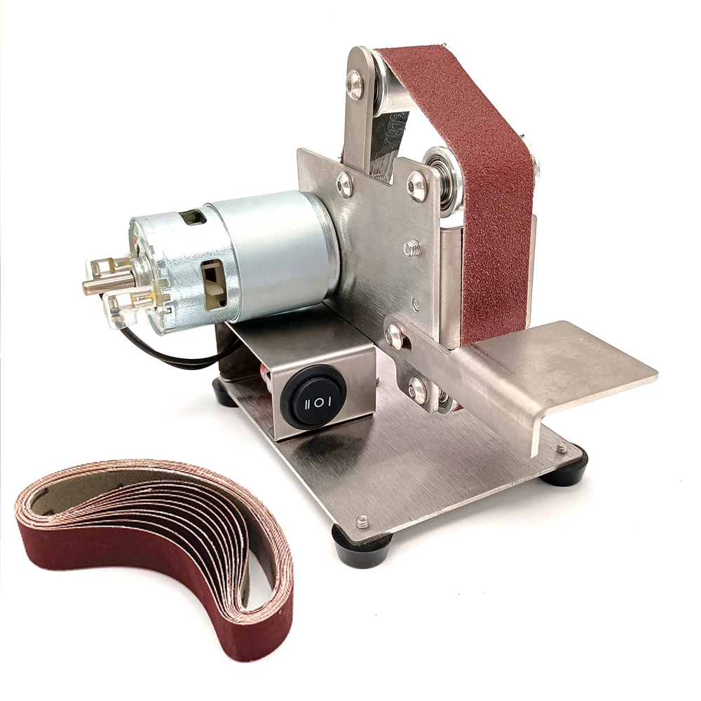 Xucus Multifunctional Abrasive Tools Grinder Mini Electric Belt Sander Diy Polishing Machine Edges Sharpener Belt Grinder Sanding Color: Silver Xucus Multifunctional Abrasive Tools Grinder Mini Electric Belt Sander Diy Polishing Machine Edges Sharpener Belt Grinder Sanding Color: Silver